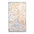 Vintage equestrian print long silk scarf for women, elegant spring summer neck wrap accessory. - Gold Chain Shadow