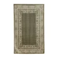 Vintage green paisley printed long scarf for women, elegant lightweight spring accessory. - Dark Green Paisley