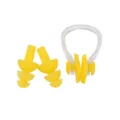 Set di tappi per le orecchie e pinza nasale da nuoto in silicone impermeabile per sport. - Giallo