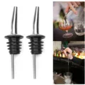 Stainless steel wine pourer bottle stopper for bar accessories, durable metal spout. - Universal Model