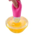 Silicone egg yolk separator kitchen tool close up view for easy baking and cooking prep - Default Style