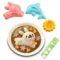 Leuke konijn dolfijn rijst vorm set bento sushi DIY keuken gereedschap 4 stuks voor kinderen - 4-delige set