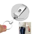 Portachiavi retrattile in metallo 4cm porta badge resistente con clip per cintura e anello. - Pezzi/confezione