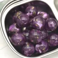 Abalorios de resina violeta detalle 16mm nacarado hoja de oro cuentas redondas accesorios - 16mm (Agujero aprox. 2,5mm) / Púrpura