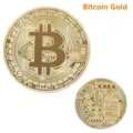Bitcoin Gold physical cryptocurrency collectible commemorative metal coin gift box - Gold