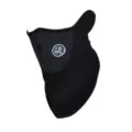 Detailansicht der Winter Radfahren Skifahren Gesichtsmaske, Fleece winddichte Gesichtsabdeckung. - Schwarz