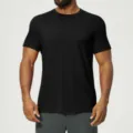 Men's casual black short sleeve t-shirt, breathable modal combed cotton daily wear top. - S / Premium Black