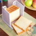 White Plastic Bread Slicer Toast Cutting Guide Kitchen Tool for Homemade Loaf Bakery - White