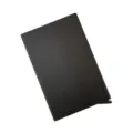 Gros plan sur le porte-cartes pop-up en aluminium noir élégant, montrant une texture métallique. - Noir