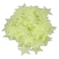 Autocollants étoiles phosphorescentes, stickers muraux lumineux pour chambre d'enfant 3cm. - Vert