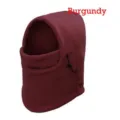 Winter fleece bivakmuts winddichte warme gezichtsmasker capuchon voor buiten sporten - M (56-58cm) / Bordeauxrood