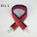 Verstellbarer breiter Ersatz-Taschengurt mit bunten Streifen und goldenem Metall. - Stil B11-1