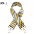 Zebra print replacement shoulder strap, adjustable crossbody bag strap with gold hardware. - Gold Hardware / Grey Yellow Zebra Print