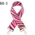 Pink white zebra print replacement bag strap with adjustable length and gold hardware. - Gold Hardware / Pink White Zebra