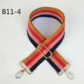 Bunte gestreifte Ersatz-Taschenriemen verstellbare Schulter-Umhängetasche mit goldener Hardware. - Stil B11-4