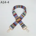 Courroie de sac de rechange ethnique colorée avec des motifs géométriques et des boucles en métal. - Fermoir en Argent / A14-4