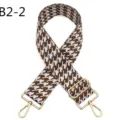 Brown white houndstooth replacement bag strap adjustable shoulder strap handbag accessory - B2-2 Brown and White Houndstooth