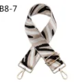 Zebra pattern bag strap detail, adjustable replacement crossbody strap with gold metal hardware. - Blue And White Zebra Print