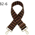 Replacement adjustable houndstooth bag strap with gold hardware for shoulder crossbody bags - B2-6 Houndstooth