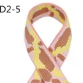 Detailed close-up of 5cm wide jacquard webbing strap in pink, yellow and brown camo pattern. - Pink Yellow Brown Camouflage (D2-5)