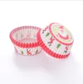 Noël imprimé cupcake papier doublures 100pcs graisse-preuve pâtisserie tasses festif dessert emballages - Père Noël