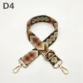 Correa de bolso étnica colorida bordada de repuesto, correa cruzada ajustable con herrajes metálicos. - D4 Verde Rosa