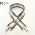 Sangle de sac de rechange pailletée grise réglable avec quincaillerie dorée détail. - Gris (B16-4)