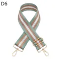 Replacement bag strap adjustable crossbody shoulder strap with fashionable green stripes - Matcha Green / Gold
