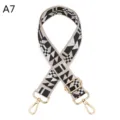 Replacement bag strap, adjustable woven shoulder crossbody strap with golden hardware hooks. - Silver Buckle / A7
