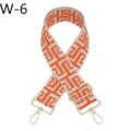 Adjustable replacement bag strap with chic geometric jacquard pattern and gold tone metal hardware. - Ethnic Jacquard Style(W-6) / Gold