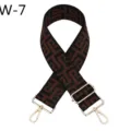 Replacement bag strap ethnic jacquard crossbody shoulder strap adjustable with gold hardware - Ethnic Jacquard Style(W-7) / Gold