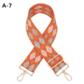 5cm wide embroidered replacement bag strap, thick ethnic style geometric strap for women purses. - Gold / A-7