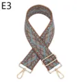 Ethnic style replacement bag strap featuring a geometric pattern and adjustable design. - Gold / E3