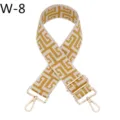 Ethnic jacquard replacement bag strap with gold metal hardware adjustable cross-body design. - Ethnic Jacquard Style(W-8) / Gold