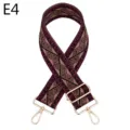 Ethnic style geometric replacement bag strap with adjustable gold metal hardware for women. - E4