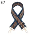 Ethnic style woven replacement bag strap with golden hardware and adjustable buckle. - E7