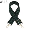 Replacement bag strap with geometric jacquard pattern and gold tone metal hardware, adjustable. - Ethnic Jacquard Style(W-13) / Gold