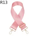 Roze vervangende tasband met gouden verstelbare metalen hardware voor schoudertassen. - Roze