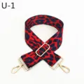 Bandoulière de sac de rechange avec motif léopard rouge et noir et accessoires dorés. - Or / U-1