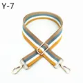 Colorful striped replacement bag strap wide adjustable canvas shoulder strap for women purses. - Y-6 Yellow Stripe