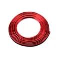 Detailed view of red metallic car interior decorative trim strip coiled neatly for easy installation. - 5M with Scraper / Red