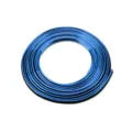 Blue car interior trim strip detail, flexible gap molding line for dashboard and door panels. - 5M with Scraper / Blue