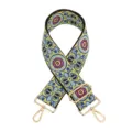 Large sangle de sac de rechange avec motif jacquard tissé ethnique, bandoulière réglable. - Or / Light jaune