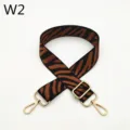 Replacement bag strap with zebra print design, adjustable length and golden hardware for women. - Silver Buckle / Zebra Pattern W2
