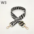Zebra print replacement bag strap with adjustable gold hardware for crossbody shoulder bags - Silver Buckle / W3