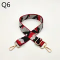 Adjustable camouflage replacement bag strap, stylish color-block long shoulder strap. - Silver Buckle / Q6