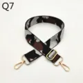 Camouflage adjustable replacement shoulder strap for crossbody bags with gold hardware. - Silver Buckle / Q7