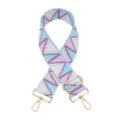 Correa de repuesto de bolso jacquard colorida con herrajes dorados y diseño ajustable. - R17