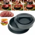 ABS plastic burger press maker kitchen tool for making delicious homemade meat patties easily. - Black