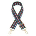 Courroie de sac tissée colorée sangle d'épaule bandoulière réglable accessoire de mode - Boucle en argent / J-6